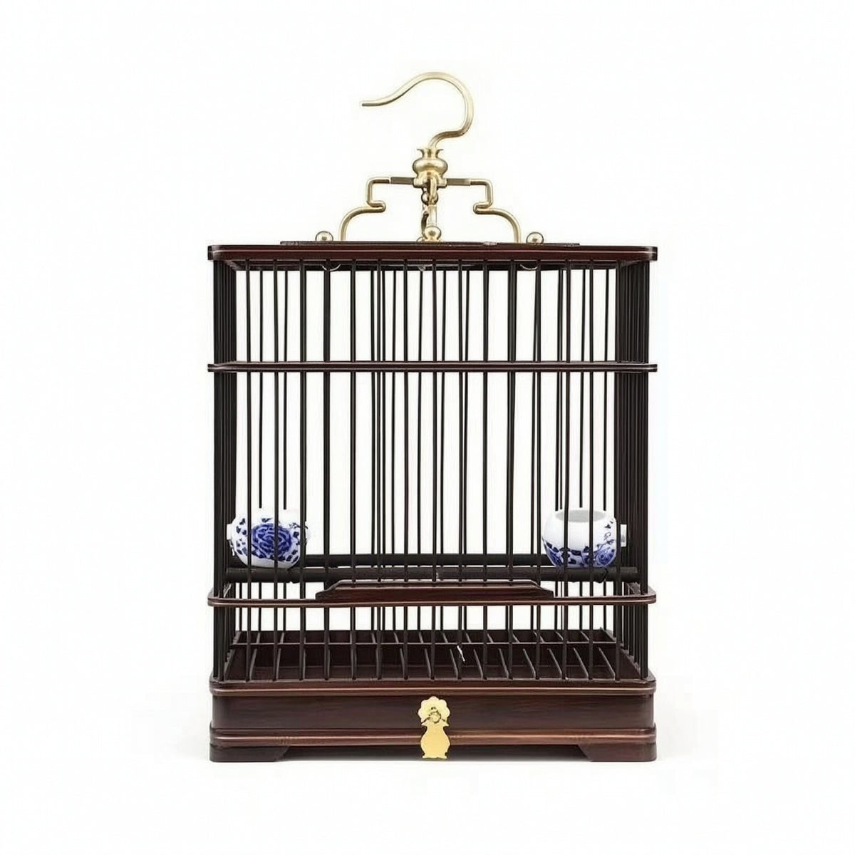 Bird Cage with Pull-out Tray Hanging Birdcage with Tray Traditional for Tabletop