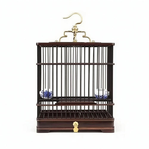 Bird Cage with Pull-out Tray Hanging Birdcage with Tray Traditional for Tabletop