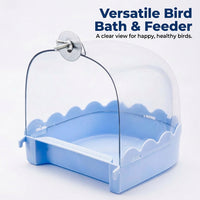 Bird Bath for Cage Hanging Bathtub, Bird Cage Accessory Bath Tub, Transparent Bird Bath Box for Smal - Image 9
