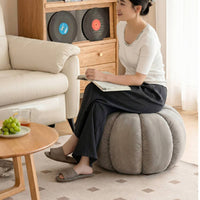 Pumpkin Stool Decorative Pumpkin Ottoman Cushioned for Bedroom