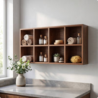 Grid Display Cabinet Space-Saving Grid Display Cabinet Easy to Clean Storage Unit for Bedroom