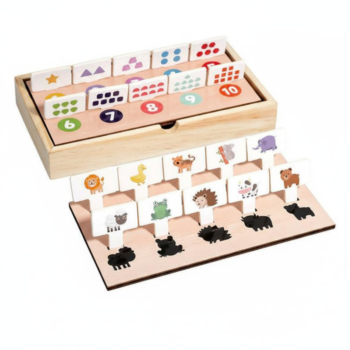 60 Pieces Cognitive Pairing Box Self-Directed Play Color Shape Sorting Box Hands-on Learning Toy for Kindergarten