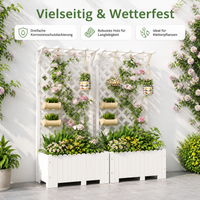 Trellis for Climbing Plants, Synthetic Material Trellis, Perfect for Garden and Balcony, Robust Planter Box