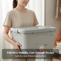 Wheeled Storage container Large Capacity Organizing Box Portable for Families, Parents