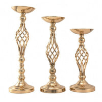 Twisted Iron Candle Holder Weighted Base Modern Metal Candle Holder Glossy
