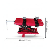Motorcycle Lift with Support Arms Adjustable Motorcycle Lift Stand Manual Stand for Mechanics