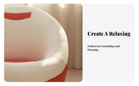Rotating Flower-Shaped Seat 360-Degree Rotation Round Molded Armchair Lightweight Corduroy Upholstery for Children, Playroom