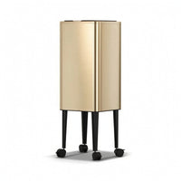 Trash Can with Wheels Compact Rolling Garbage Bin Wheeled for Apartment