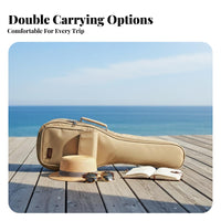Padded Ukulele Case 15mm Thick Padding Soft Ukulele Carrying Bag Musical Instrument Accessory Adjustable Shoulder Strap for Gigs