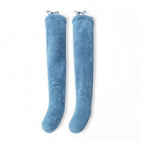 Sumptuous Sleep Socks Fuzzy Socks with Drawstring Fleece Leg Warmers Adjustable for Lounging