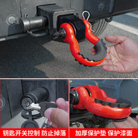 坦克300拖车钩顶胎器牵引U型钩锻造实心方口拖车臂防撞400流氓钩