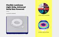 USB RGB light strip, app control