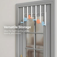 Bedroom Over-the-Door Hanger, Waterproof Carbon Steel Door Hangers for Coats and Hat Hooks, Removable Universal Rack with 10kg Capacity