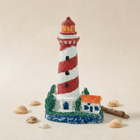 Lighthouse Ornament Striped Mediterranean Lighthouse Ornament Resin