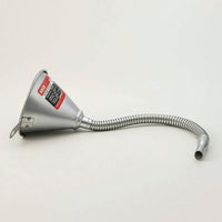 Long-Reach Funnel with Flexible Hose Corrugated Funnel with Bendable Tube Threaded Metal for Mechanics, DIYers, Automotive Maintenance, Motorcycle Repair, Garage