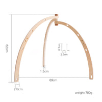 Wooden Triangular Baby Gym Frame for Newborns, Hand-Eye Coordination, Multi-Sensory