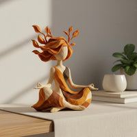 Seated Meditation Figurine Calm Resin Sculpture Artistic for Desk, Shelf