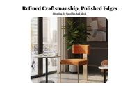 Upholstered Chair with Slat Spine Spinerest Modern Design Dining Room Seat Sturdy Frame Easy Assembly for Adults, Kitchen