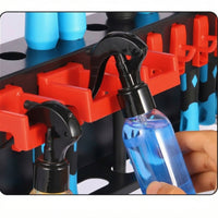 Car Wash Brush Rack Compact Spray Bottle Holder Secure for Garage, Workstation