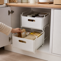 Steel Drawer Organiser, Stackable Drawer Unit for Cabinet Storage, Modern Minimalist Parts Organiser, Matte White Tool Drawer Organiser