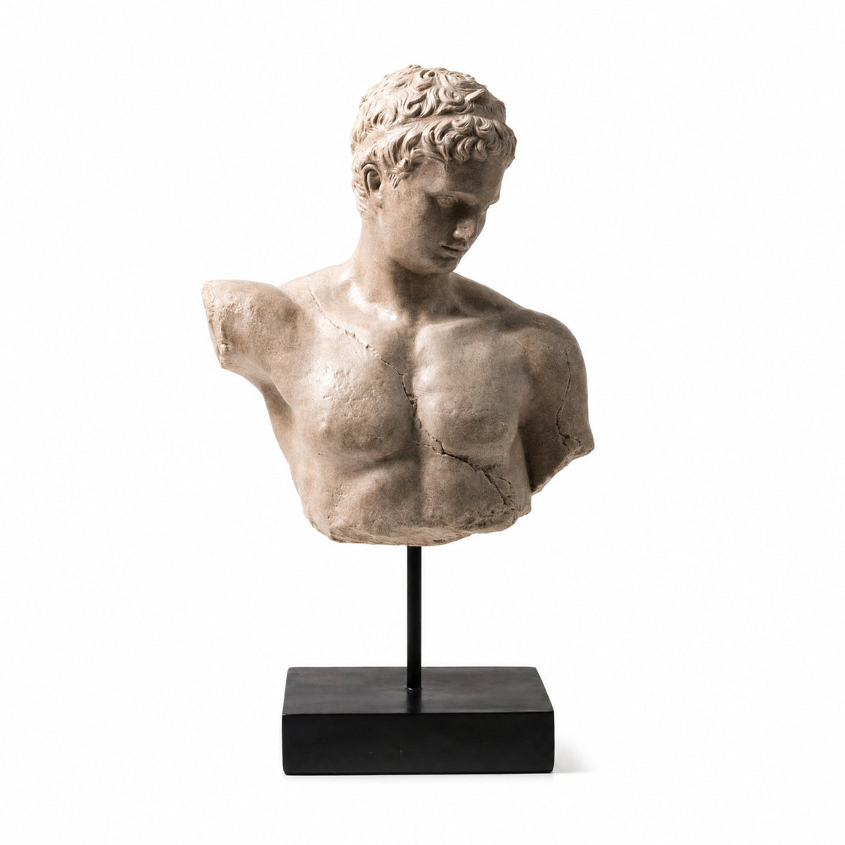 Male Torso Sculpture Vintage Male Torso Statue Artistic for Entryway, Office