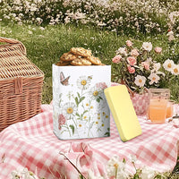 Round Tin Cookie Jar with Lid, Metal Storage Container for Baking and Candy