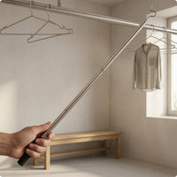 Stainless Steel Hook Rod Three-Section Household Helper Long Reach Household Implement