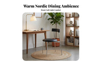 Upholstered Chair with Metal Legs Retro Design Household Furniture Comfortable Padded Seat Easy to Clean for Home Office Workers
