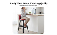 Upholstered High-Rear Stool Modern Minimalist Design Counter Chair Sturdy Construction Ergonomic Design for Homeowners, Pub