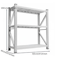 Freestanding Garage Shelving Metal Utility Shelving Unit Heavy Duty Storage Shelf Multi-tier Warehouse Rack Adjustable Carbon Steel Suitable for Garage Warehouse Commercial Use Basement