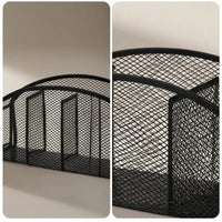 Desk Organizer with Compartments Metal Mesh Organizer Space-Saving for Dorm Room