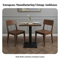 Cross-Rear Chair Retro Design Cross-Rear Eatery Chair Distressed Finish Sturdy Construction for Homeowners, Cafe, Bar, Kitchen