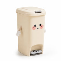 Step Pedal Trash Can Handseffortless Pedal Bin Rectangular for Office
