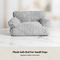 Dog Sofa Den Plush, Winter Warm Bed, Non-Shedding, Multi-Scene