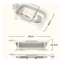 Foldable Baby Bathtub Sleek Finish Crown-Top Baby Tub for Infants