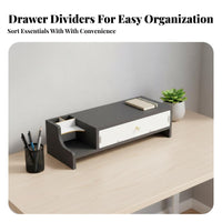 Computer Riser with Drawer Ergonomic Height Monitor Stand Keyboard Storage