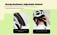 Certified adult bike helmet w/goggles