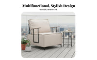 Cushisingled latticeFrame Armchair Italian Inspired Metal Frame Suspended Chair Comfortable Cushioning Additional Roomy