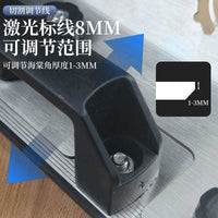 新款加长便携式角磨机瓷砖45度倒角器瓦工切割工具100型角磨机通