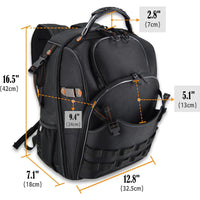 Heavy-Duty Tool Backpack for Electricians and Construction Workers