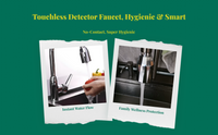 Infrared motion sensor faucet, leak-resistant.