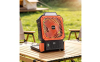 Tabletop Fan with Sun-Powered Panel Foldable Portable Fan with Sun-Powered Panel Rechargeable for Campers, Journeyers, Desk, Tents, Patio