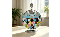 Dessert Stand with Mirrored Finish Compact Pedestal Holder Ornate for Hosts