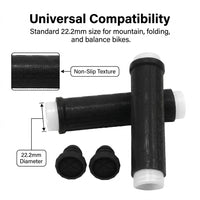 Ergonomic Bike Handlebar Grips, Silicone Comfort, Non-Slip Mountain Bike Grips, Universal 22.2mm, Shock Absorption for Long Riding