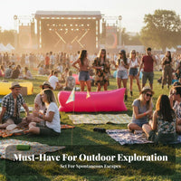 Portable Wind-Inflated Lounger Lightweight Wind-Filled Couch No Pump Needed inflatable lounger Quick Inflation for eventand moreers, adventurers, Beachand moreers, Music outdoor events, Beach, green spaces and, Backyard