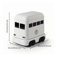 Bus Trash Bin Rolling Cartoon Bus Trash Can Playful for Bedroom, Kids