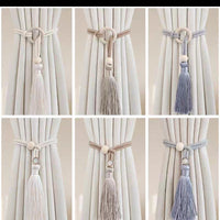 Simple Luxury Curtain Tieback Pair with Tassel Rope