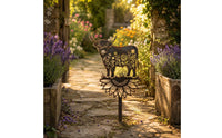Highland Cow Stake Sign Weathered Finish Highland Cow Stake Floral Design