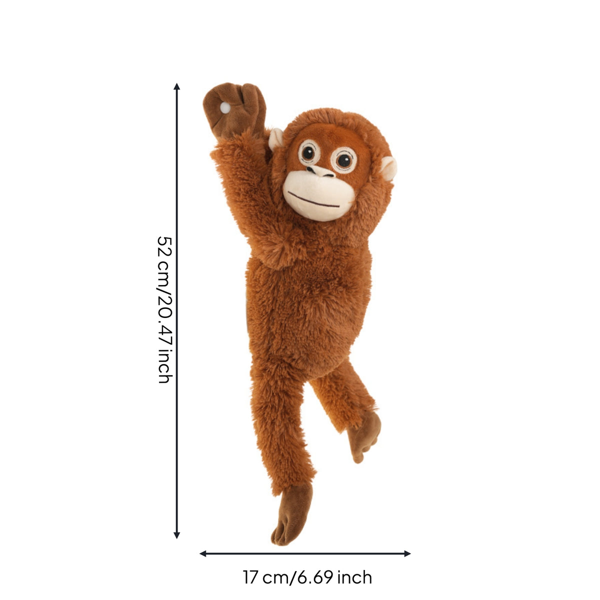 Furry Monkey Tissue Holder Furry Home Accessory Cream-Colored