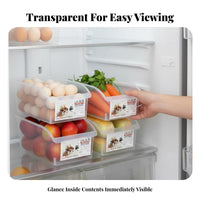 Stackable Fridge Drawer Transparent Food Container Space-Saving for Refrigerator